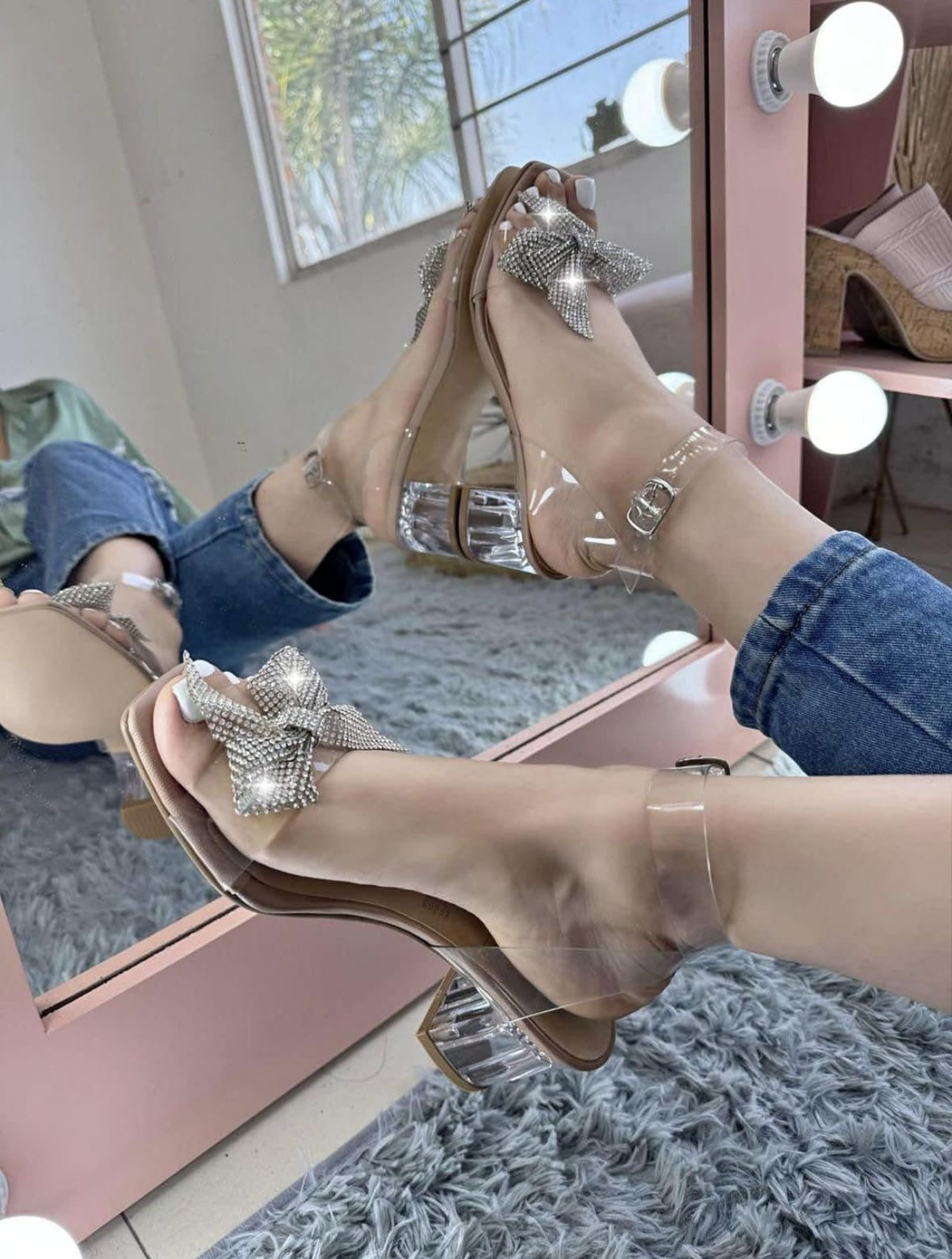 TACÓN ADORNO 💎Brilla con cada paso: Las sandalias que roban miradas 💎👠