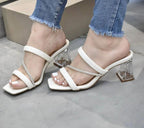 TACON✨ LORETA: ELEGANCIA CRISTALINA EN CADA PASO 👠✨