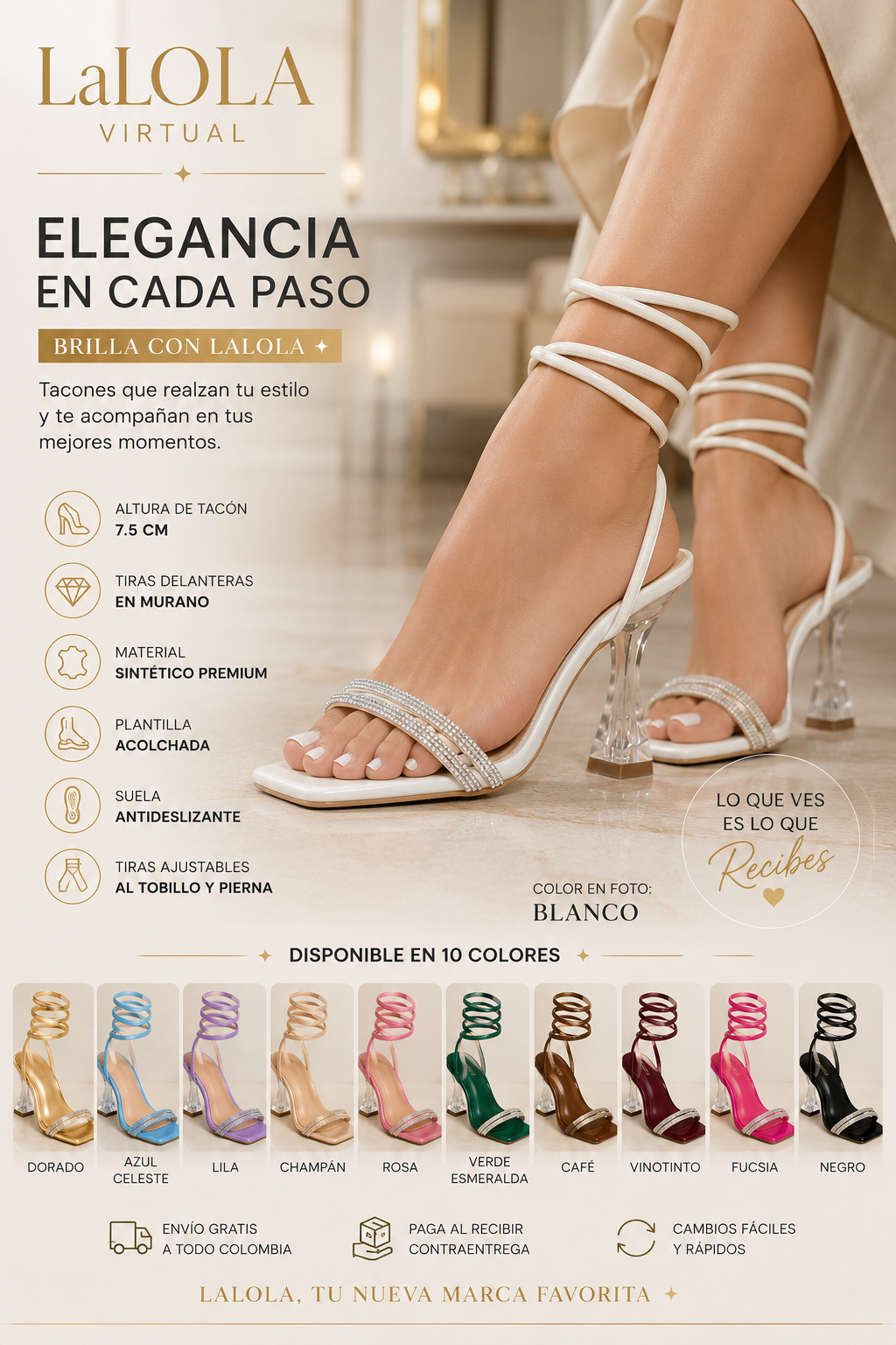 ✨ TACÓN PAMELA – GLAMOUR Y ELEGANCIA QUE IMPACTA ✨