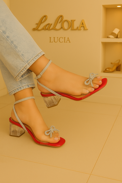 TACÓN LUCÍA ✨ Elegancia Transparente, Poder que Brilla