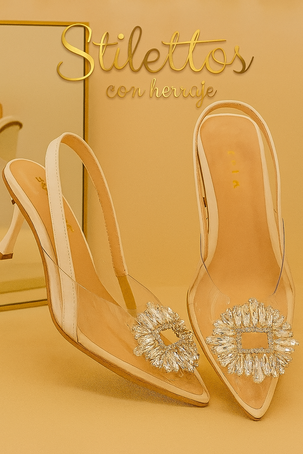 ✨ STILETTOS CON HERRAJE: Elegancia Atemporal con Toque Brillante 👠✨