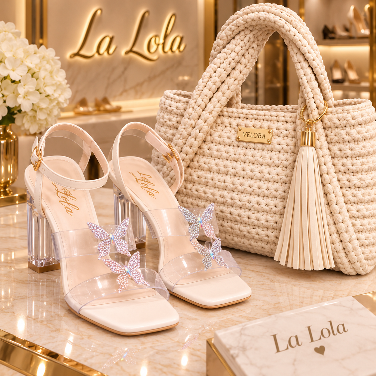 ❤️ Combo Butterfly Red – ¡Dos irresistibles razones para robar miradas! 👠�